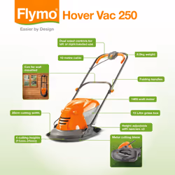 Husqvarna HOVERVAC 250 Push lawn mower AC Orange - Additional view 8