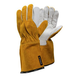 Ejendals TEGERA 8 Workshop gloves White, Yellow Latex, Leather