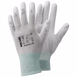 Ejendals TEGERA 811, Workshop gloves, Grey, White, Adult, Adult, Electrostatic Discharge (ESD) protection, Scratch resistant, ...