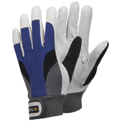 Ejendals TEGERA 113 Workshop gloves Black, Blue, Grey, White Cotton, Latex, Leather