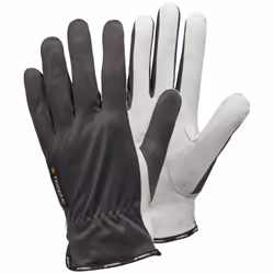 Ejendals TEGERA 114, Workshop gloves, Grey, White, Adult, Adult, Scratch resistant, Latex, Leather, Nylon