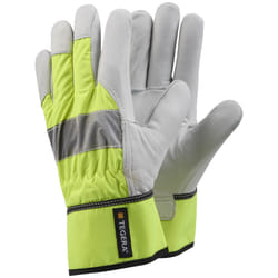 Ejendals TEGERA 198 Workshop gloves Green, White Latex, Leather, Nylon