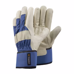 Tegera 106 Cowhide & Cotton Cat.II Gloves Blue/Beige SZ-15 (PR)