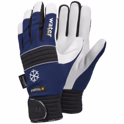 Ejendals TEGERA 297, Workshop gloves, Black, Blue, White, Adult, Adult, Scratch resistant, Elastane, Latex, Leather, Polyeste ...