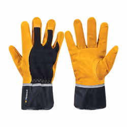 Tegera 139 Cowhide & Cotton Cat.I II Gloves Black/Yellow SZ-15 (PR)