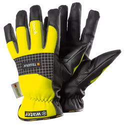 Ejendals TEGERA 9128, Workshop gloves, Black, Yellow, Adult, Adult, Scratch resistant, Nylon, Polyester, Polyurethane
