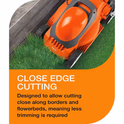 Flymo EasiStore 340R Electric Rotary Lawn Mower - 34 cm Cutting Width, 35 Litre Grass Box, Close Edge Cutting, Rear Roller, Central Height Adjust , - Additional view 11