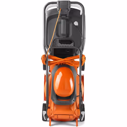 Flymo EasiStore 340R Electric Rotary Lawn Mower - 34 cm Cutting Width, 35 Litre Grass Box, Close Edge Cutting, Rear Roller, Central Height Adjust ,