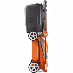 Flymo EasiStore 340R Electric Rotary Lawn Mower - 34 cm Cutting Width, 35 Litre Grass Box, Close Edge Cutting, Rear Roller, Central Height Adjust ,