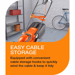 Flymo EasiStore 340R Electric Rotary Lawn Mower - 34 cm Cutting Width, 35 Litre Grass Box, Close Edge Cutting, Rear Roller, Central Height Adjust , - Additional view 6