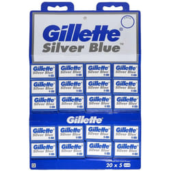 100 Gillette Silver Blue Double Edge Razor Blades