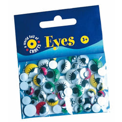 PBX2470033 - Playbox - Eyes with Lashes Coloured 7, 10, 12mm 30 Pcs