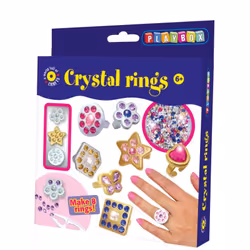 Playbox Crystal rings, Children's jewellery ring making kit, 6 yr(s), Multicolour