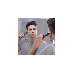 Remington Hair Trimmer for Men, Nose, Ear, & Eyebrow Hair Clipper, Rotary Trimmer, Two Comb Attachments, Waterproof, Battery Operated, Cordless - NE3