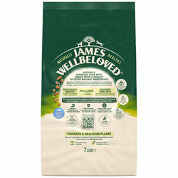 7.5kg James Wellbeloved Natural Small Breed Adult Dry Dog Food Fish & Rice