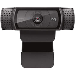 Logitech C920e / C920 HD Webcam, Full HD 1080p Video Calling and Recording, Dual Stereo Audio, Stream Gaming - Black (No Tripod)