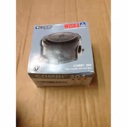 WISKA CIRCULAR COMBI 304 JUNCTION BOX - BLACK