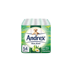 Andrex Toilet Roll Skin Kind, with Aloe Vera extract, 54 Rolls