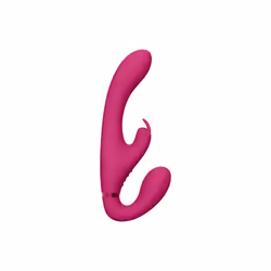 Vive Suki Triple Action Strapless Strap-On Vibrator Pink