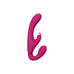 Vive Suki Triple Action Strapless Strap-On Vibrator Pink