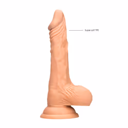 Real Rock - Dong W Testicles 8 inches - Flesh