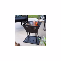 La Hacienda Square Fire Pit Basket, Log Burner, Garden Heater, Modern