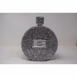 Silver Gift |round travel pocket chanel perfume bottle ornament| Wedding Anniversary, Birthday Present, Home Decor
