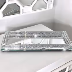 Diamond Crushed diamond Tray Dry Food Storage Containers 38cms x 18cms