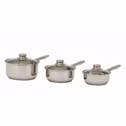 Home 3 Piece Stainless Steel Pan Set