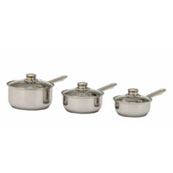 Home 3 Piece Stainless Steel Pan Set