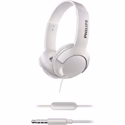 Philips SHL3075WT BASS+ On-Ear Headphones with Mic  - White