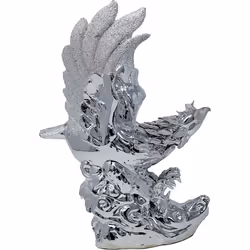 Silver Sparkle Large Garden Home SeahawkOrnament Bling Crushed Diamond