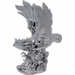 Silver Sparkle Large Garden Home SeahawkOrnament Bling Crushed Diamond