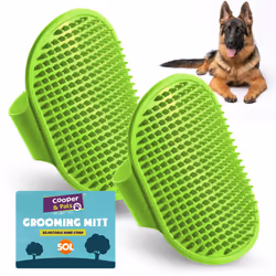 Dog Grooming Mitt Pet Glove Brush | Cat Fur Hair Remover Deshedding