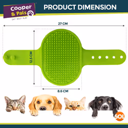 Dog Grooming Mitt Pet Glove Brush | Cat Fur Hair Remover Deshedding