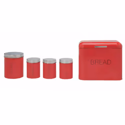 Home 5 Piece Kitchen Storage Set - Poppy Red
