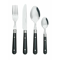 Home 16 Piece Bistro Cutlery Set - Black