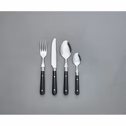 Home 16 Piece Bistro Cutlery Set - Black