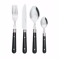 Home 16 Piece Bistro Cutlery Set - Black