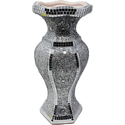 Silver & White Vase Statue Sparkle Ornament Bling Crushed Diamond Gift