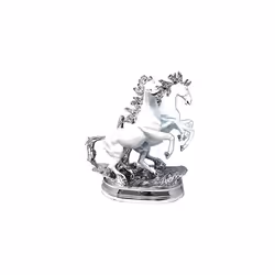 Twin Dual Large China Horse Statue Figurine For Home Decoration
