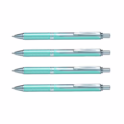 Set of 4 Pentel 0.7 mm EnerGel Alloy RT Roller Ball Retractable Liquid Gel Pen bundled by Maven Gifts