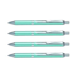 Set of 4 Pentel 0.7 mm EnerGel Alloy RT Roller Ball Retractable Liquid Gel Pen bundled by Maven Gifts