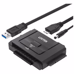 Unitek USB 3.0 to IDE and SATA Converter External Hard Drive Adapter Kit for Universal 2.5/3.5 HDD/SSD Hard Drive Disk, One T ...