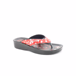 Aerosoft Polka Dot Ladies Orthopaedic Flip Flop - Ladies UK 6 / 39, Red