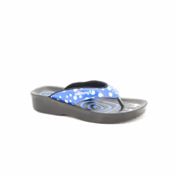 Aerosoft Polka Dot Ladies Orthopaedic Flip Flop - Ladies UK 8 / 41, Blue