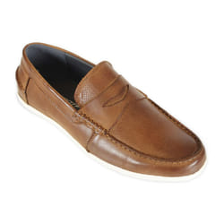 Front Hamilton Men's Leather Comfort Formal Dress Slip On Casual Loafer Shoes - UK Size 12