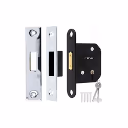 Pack x10 Yale Essentials 5 Lever Mortice Deadlock 2.5 Inch 64 mm Backset Chrome