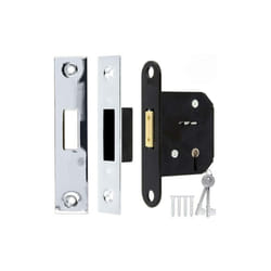 Pack x10 Yale Essentials 5 Lever Mortice Deadlock 2.5 Inch 64 mm Backset Chrome