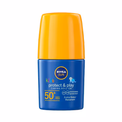 Nivea SUN Kids Protect & Care Caring Roll-On (50 ml) Sunscreen with SPF 50, Roll-On Kids Suncream for Delicate Skin, Immediat ...